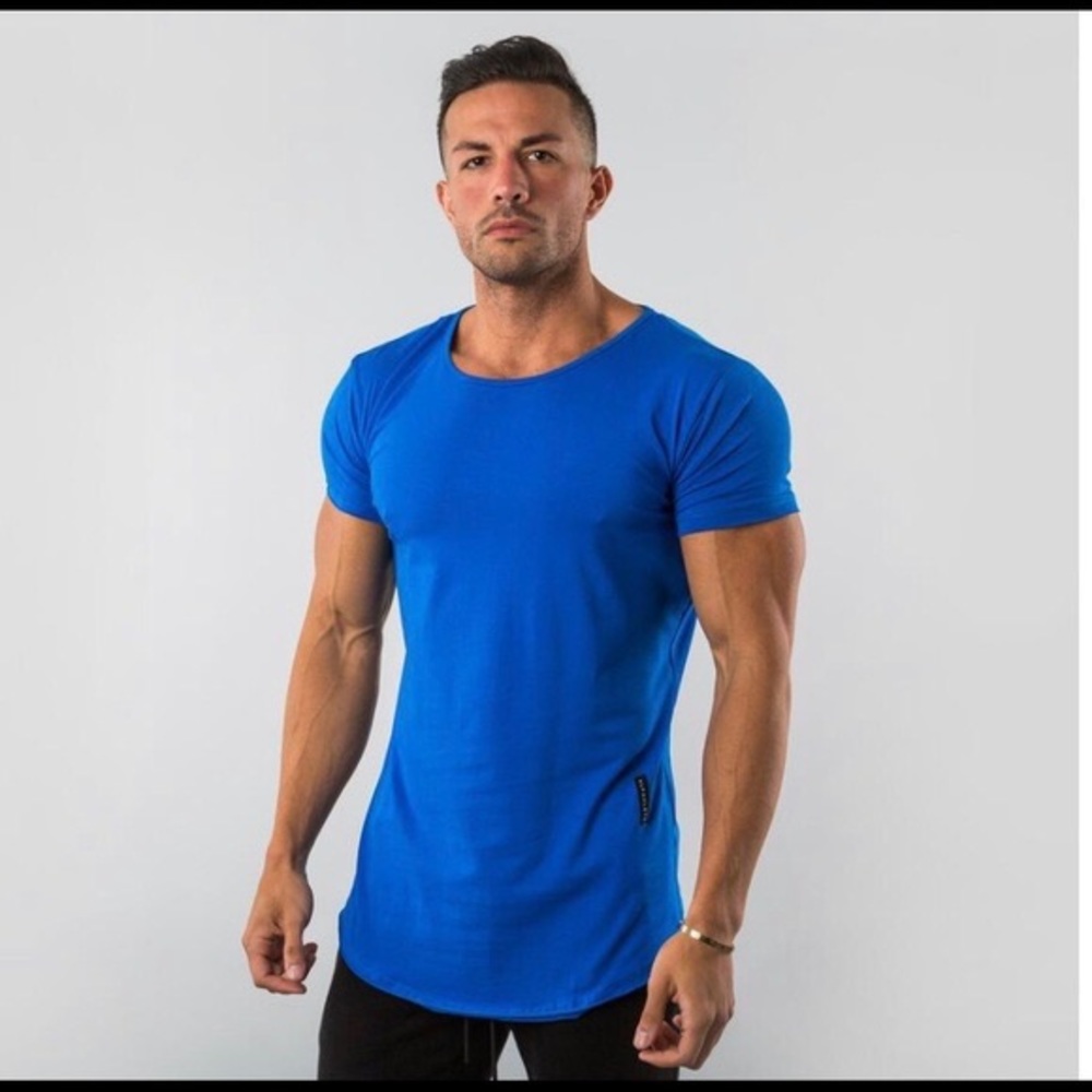 Alphalete Scoop Neck Tee- Royal Blue
